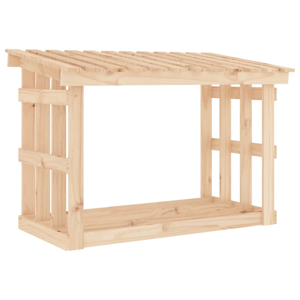 vidaXL Rastel pentru lemne de foc, 108x64,5x77 cm, lemn masiv pin vidaXL Rastel pentru lemne de foc, 108x64,5x77 cm, lemn masiv pin