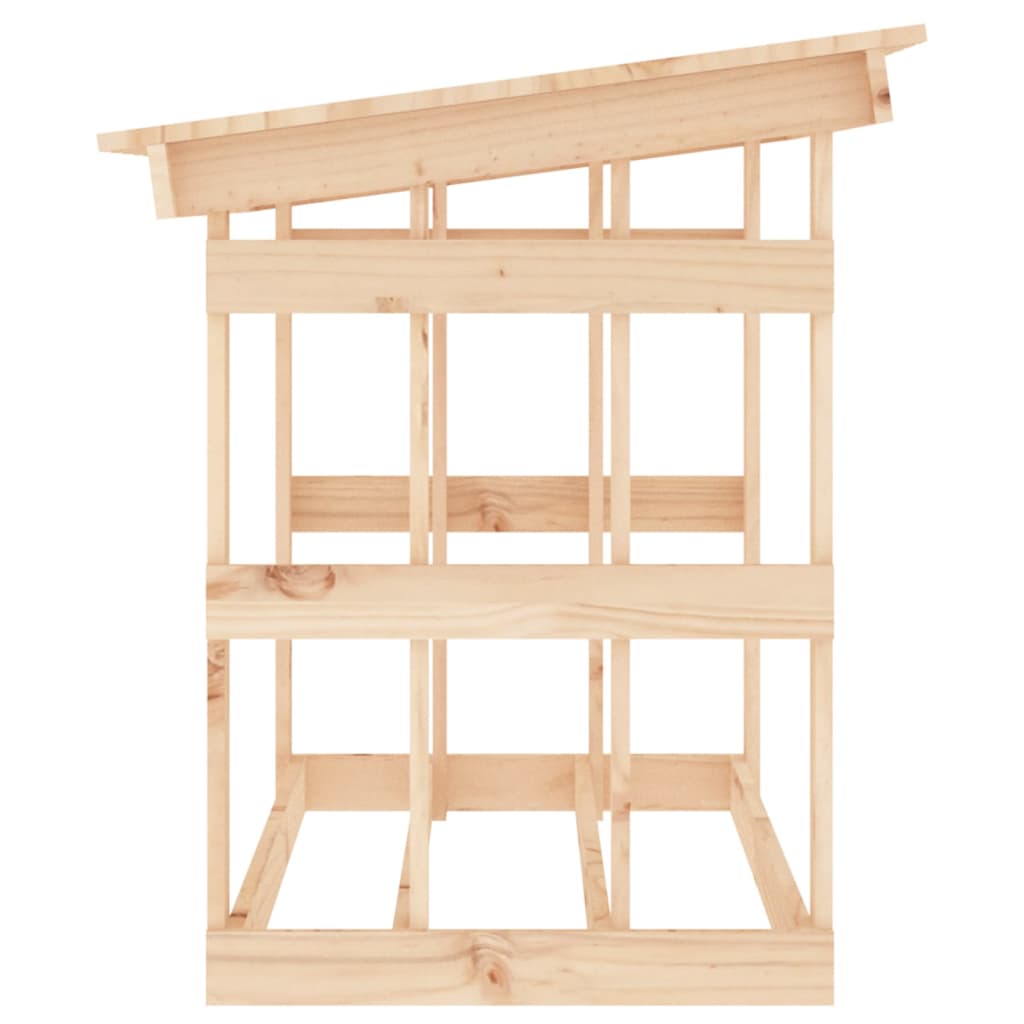 vidaXL Rastel pentru lemne de foc, 108x64,5x77 cm, lemn masiv pin vidaXL Rastel pentru lemne de foc, 108x64,5x77 cm, lemn masiv pin