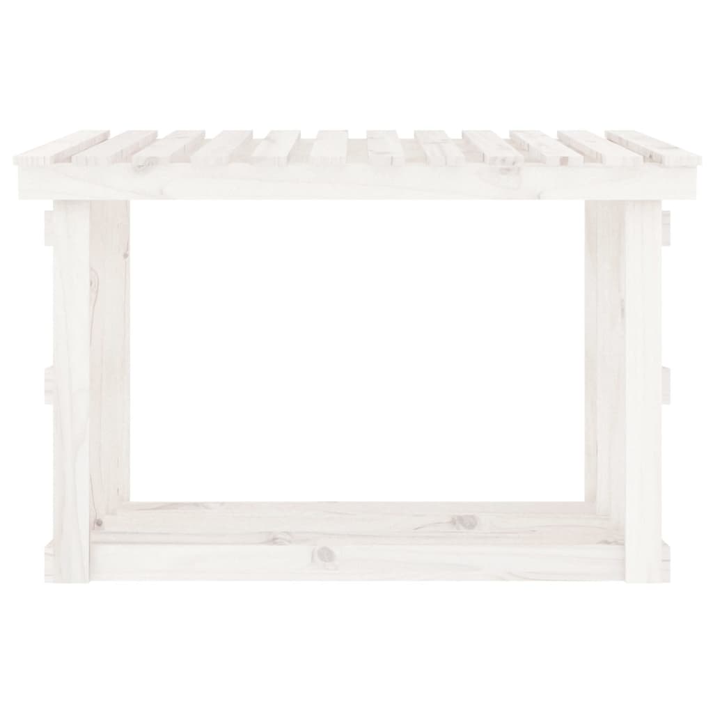 vidaXL Rastel pentru lemne de foc, alb, 108x64,5x77 cm, lemn masiv pin vidaXL Rastel pentru lemne de foc, alb, 108x64,5x77 cm, lemn masiv pin