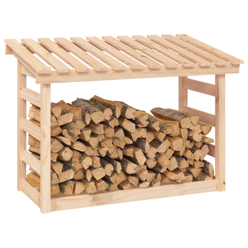 vidaXL Rastel pentru lemne de foc, 108x64,5x78 cm, lemn masiv pin vidaXL Rastel pentru lemne de foc, 108x64,5x78 cm, lemn masiv pin