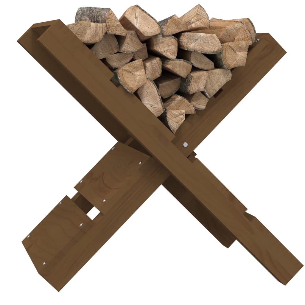 vidaXL Suport pentru bușteni maro miere 47x39,5x48cm lemn masiv de pin vidaXL Suport pentru bușteni maro miere 47x39,5x48cm lemn masiv de pin