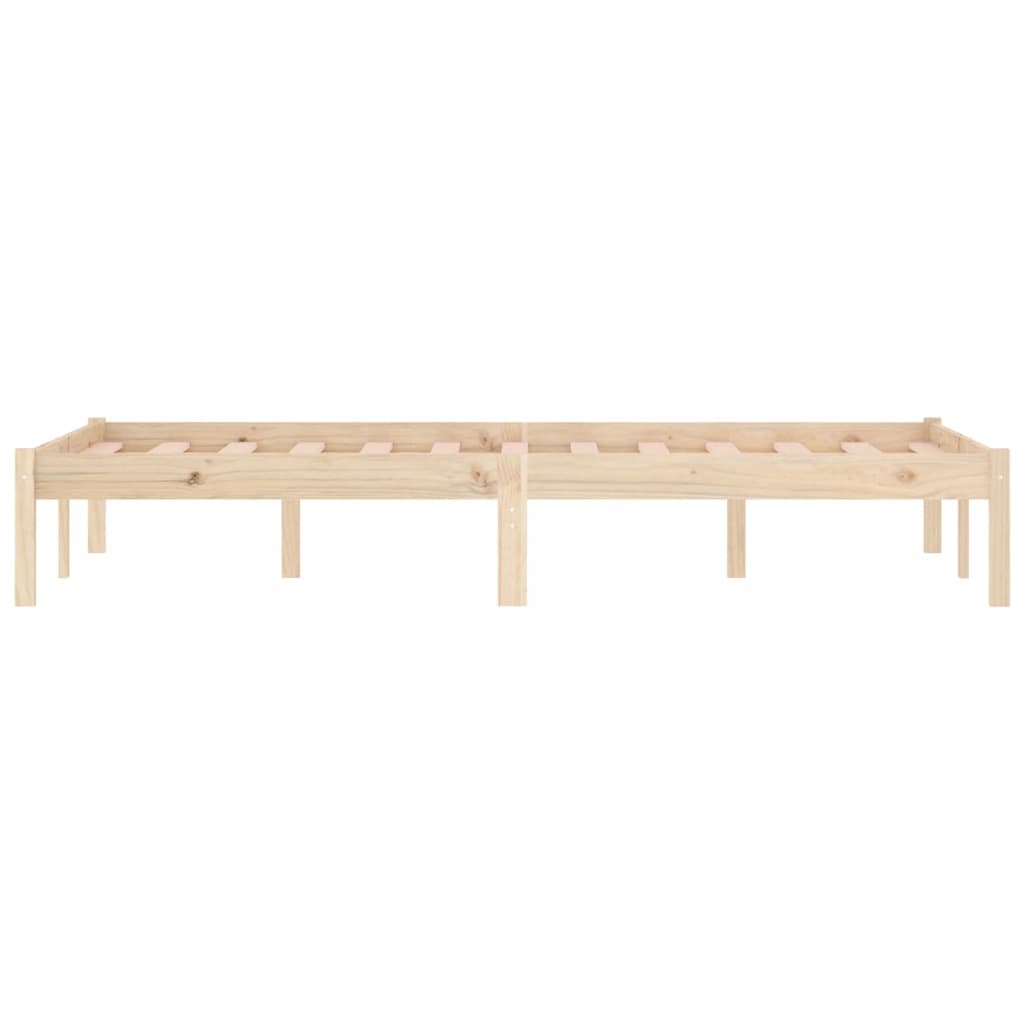 vidaXL Cadru de pat fără saltea, 137x190 cm, lemn masiv pin complet vidaXL Cadru de pat fără saltea, 137x190 cm, lemn masiv pin complet