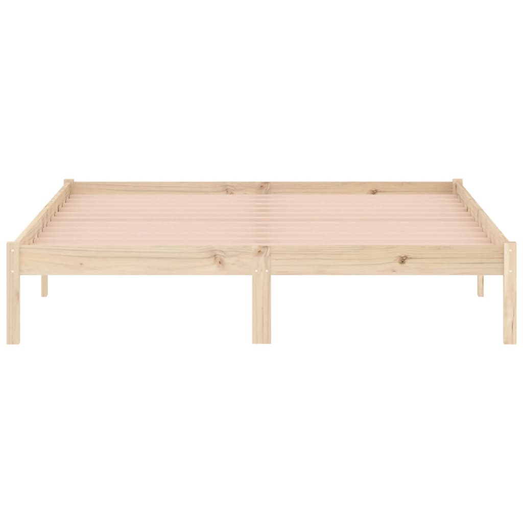 vidaXL Cadru de pat fără saltea, 152x203 cm, lemn masiv de pin, queen