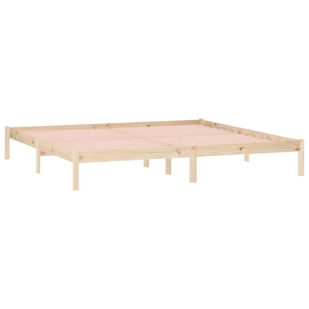 vidaXL Cadru de pat fără saltea, 193x203 cm, lemn masiv pin, king