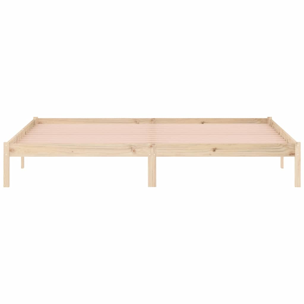 vidaXL Cadru de pat fără saltea, 193x203 cm, lemn masiv pin, king