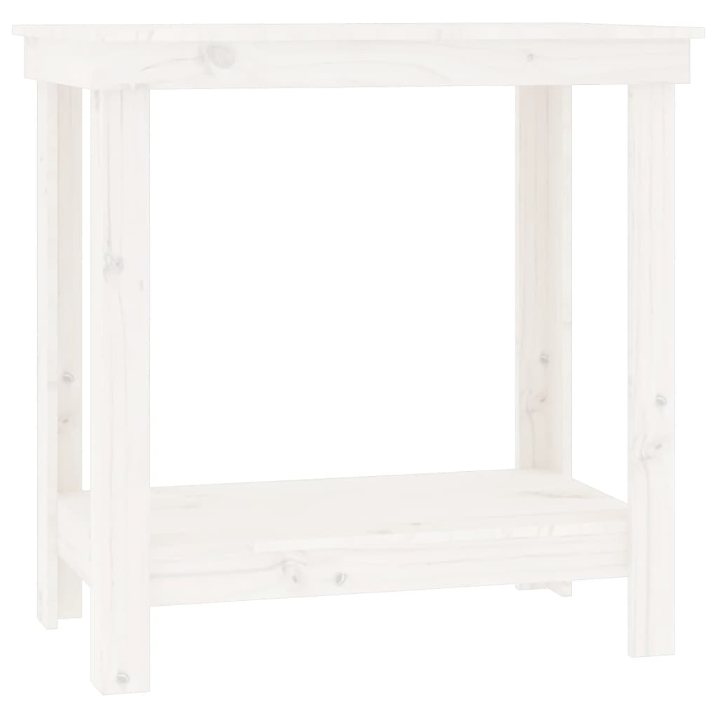 vidaXL Banc de lucru, alb, 80x50x80 cm, lemn masiv pin vidaXL Banc de lucru, alb, 80x50x80 cm, lemn masiv pin