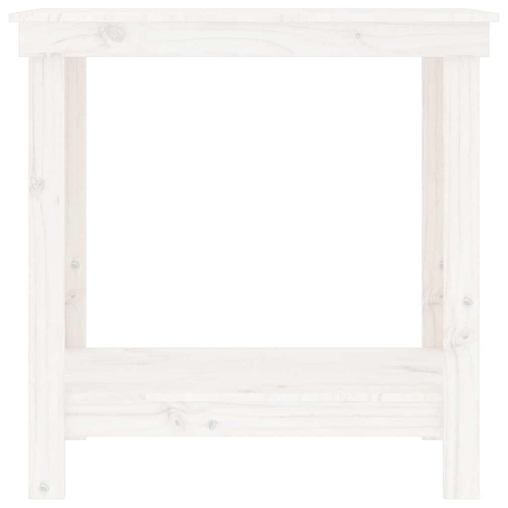 vidaXL Banc de lucru, alb, 80x50x80 cm, lemn masiv pin vidaXL Banc de lucru, alb, 80x50x80 cm, lemn masiv pin