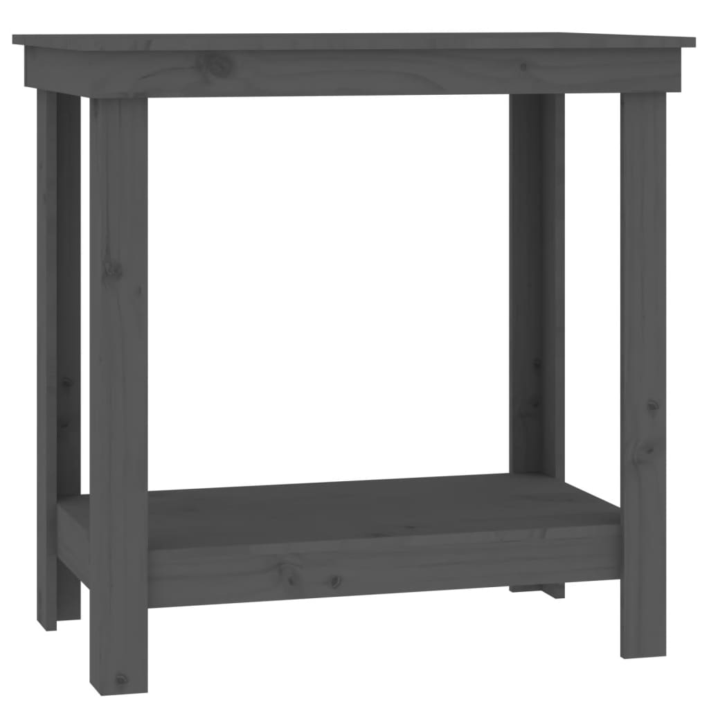 vidaXL Banc de lucru, gri, 80x50x80 cm, lemn masiv pin vidaXL Banc de lucru, gri, 80x50x80 cm, lemn masiv pin