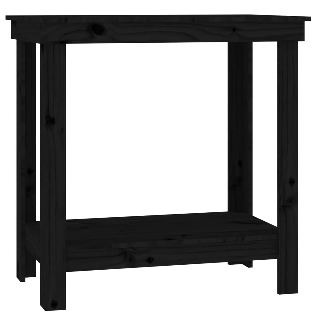 vidaXL Banc de lucru, negru, 80x50x80 cm, lemn masiv pin vidaXL Banc de lucru, negru, 80x50x80 cm, lemn masiv pin