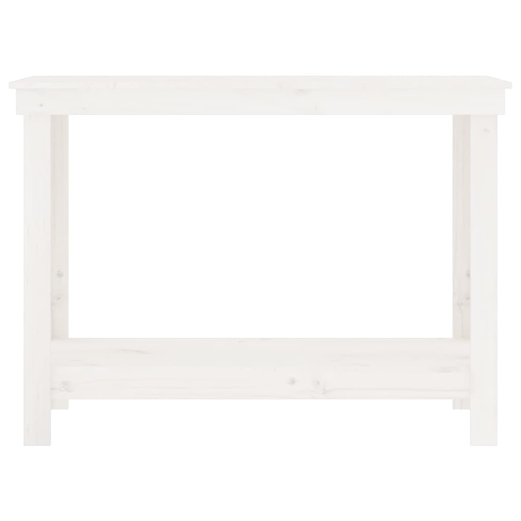 vidaXL Banc de lucru, alb, 110x50x80 cm, lemn masiv pin vidaXL Banc de lucru, alb, 110x50x80 cm, lemn masiv pin