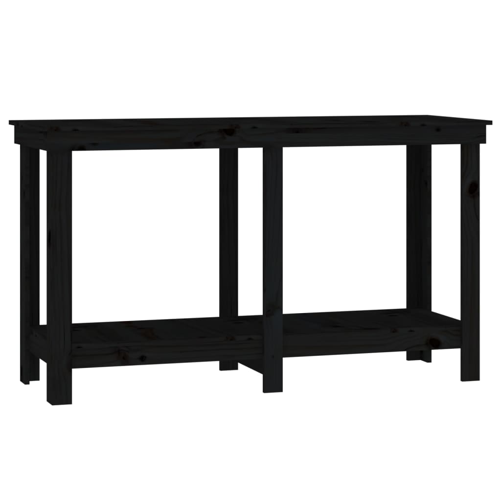 vidaXL Banc de lucru, negru, 140x50x80 cm, lemn masiv pin vidaXL Banc de lucru, negru, 140x50x80 cm, lemn masiv pin