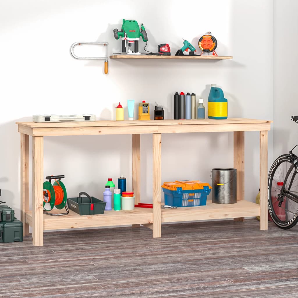 vidaXL Banc de lucru, 180x50x80 cm, lemn masiv pin vidaXL Banc de lucru, 180x50x80 cm, lemn masiv pin