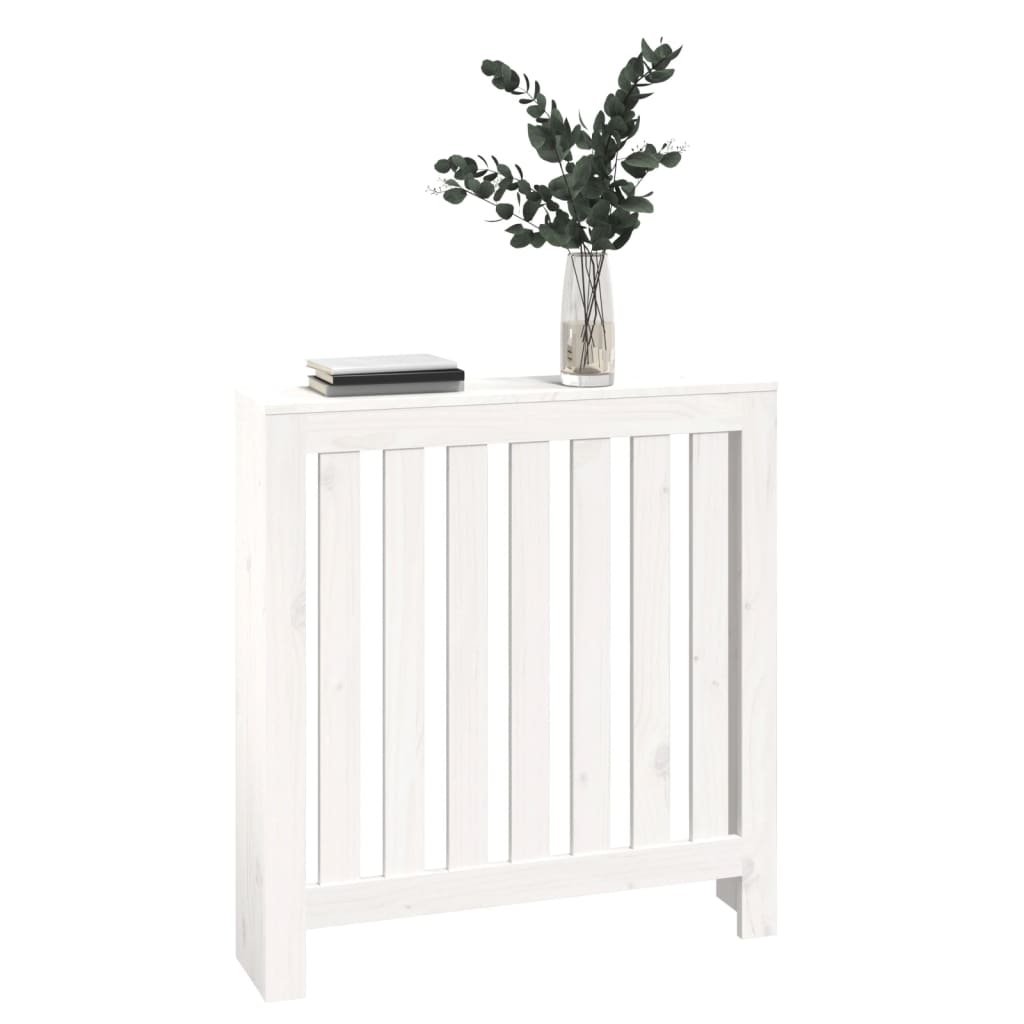 vidaXL Mască pentru calorifer, alb, 79,5x19x84 cm, lemn masiv de pin vidaXL Mască pentru calorifer, alb, 79,5x19x84 cm, lemn masiv de pin