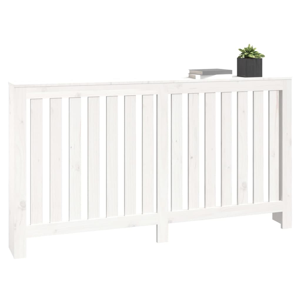vidaXL Mască pentru calorifer, alb, 153x19x84 cm, lemn masiv de pin vidaXL Mască pentru calorifer, alb, 153x19x84 cm, lemn masiv de pin