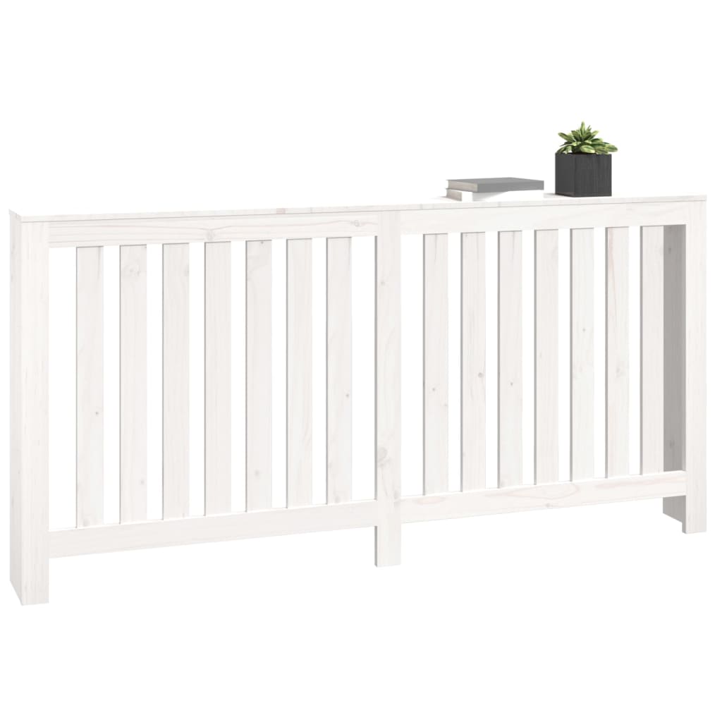 vidaXL Mască pentru calorifer, alb, 169x19x84 cm, lemn masiv de pin vidaXL Mască pentru calorifer, alb, 169x19x84 cm, lemn masiv de pin