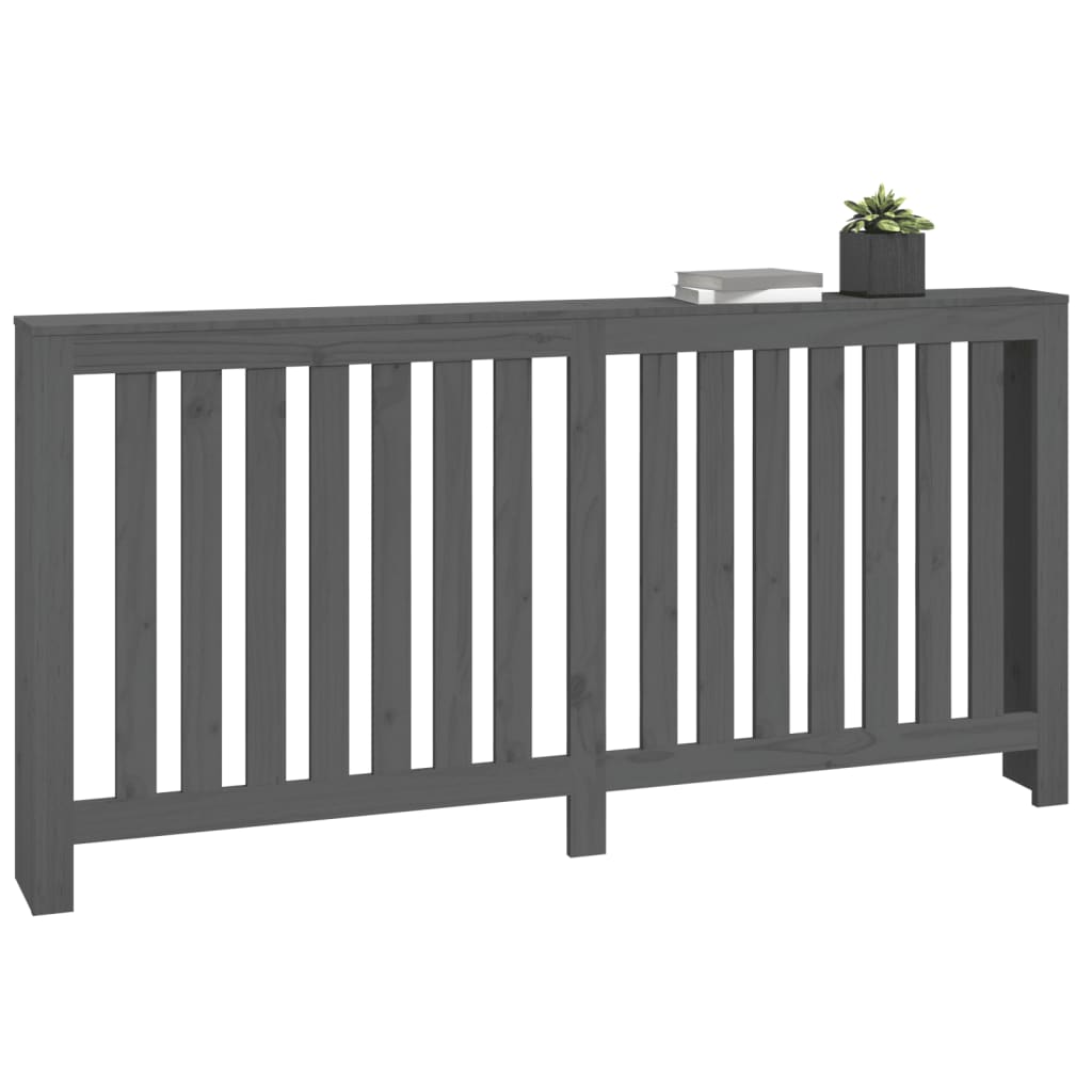 vidaXL Mască pentru calorifer, gri, 169x19x84 cm, lemn masiv de pin vidaXL Mască pentru calorifer, gri, 169x19x84 cm, lemn masiv de pin