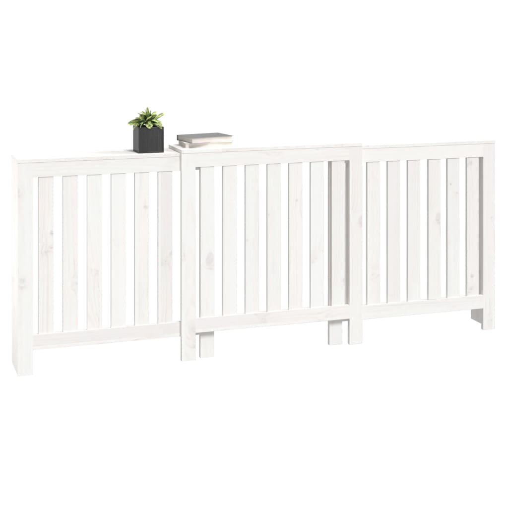 vidaXL Mască pentru calorifer, alb, 210x21x85 cm, lemn masiv de pin vidaXL Mască pentru calorifer, alb, 210x21x85 cm, lemn masiv de pin