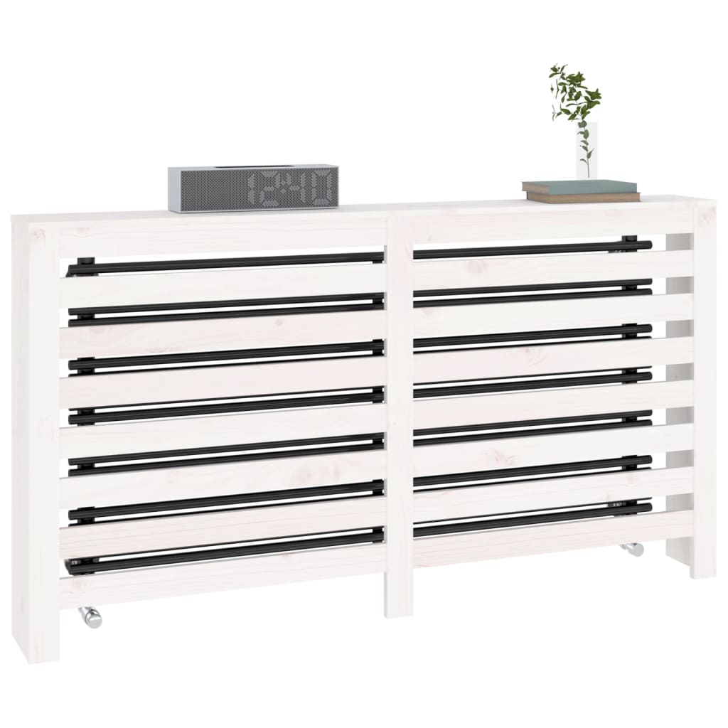 vidaXL Mască pentru calorifer, alb, 153x19x84 cm, lemn masiv de pin vidaXL Mască pentru calorifer, alb, 153x19x84 cm, lemn masiv de pin