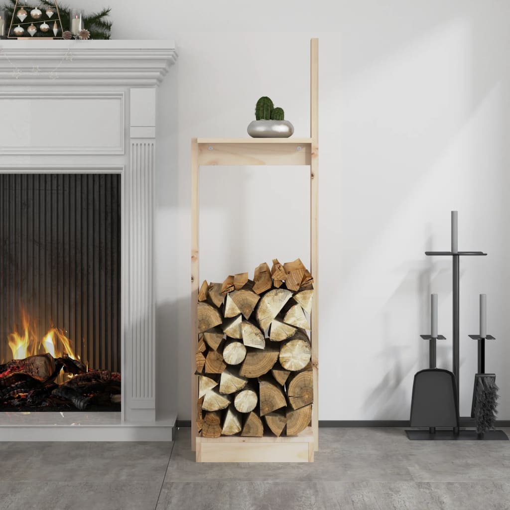 vidaXL Suport pentru bușteni, 33,5x30x110 cm, lemn masiv pin