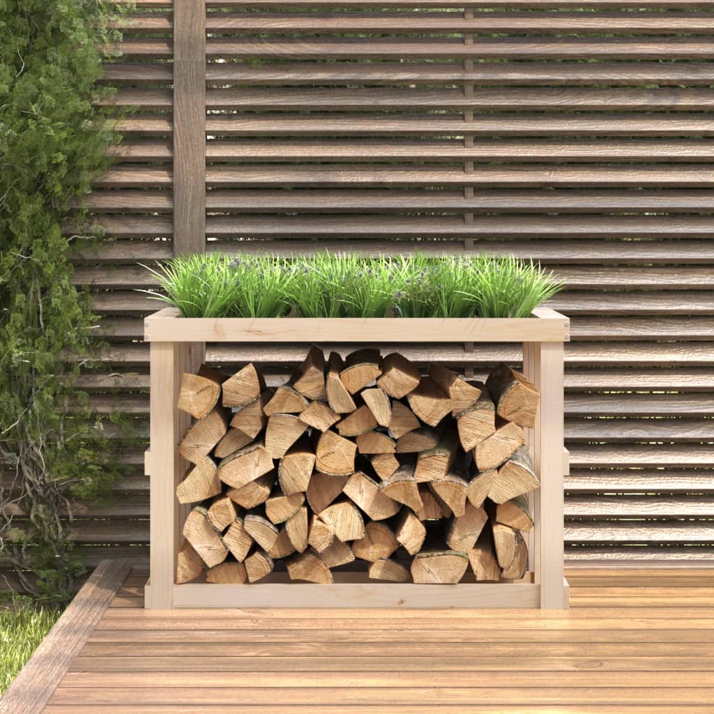 vidaXL Suport bușteni de exterior, 108x52x74 cm, lemn masiv pin