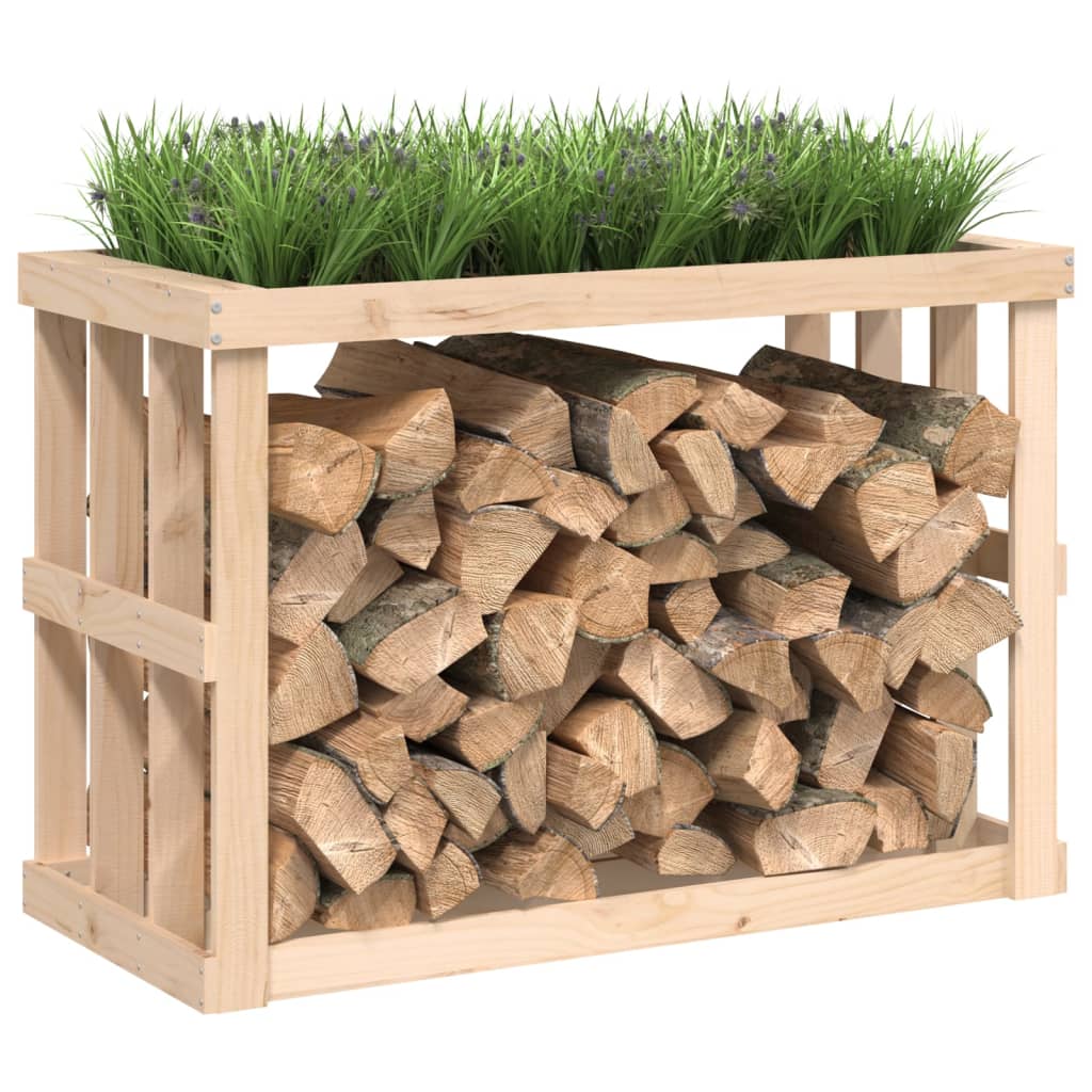 vidaXL Suport bușteni de exterior, 108x52x74 cm, lemn masiv pin