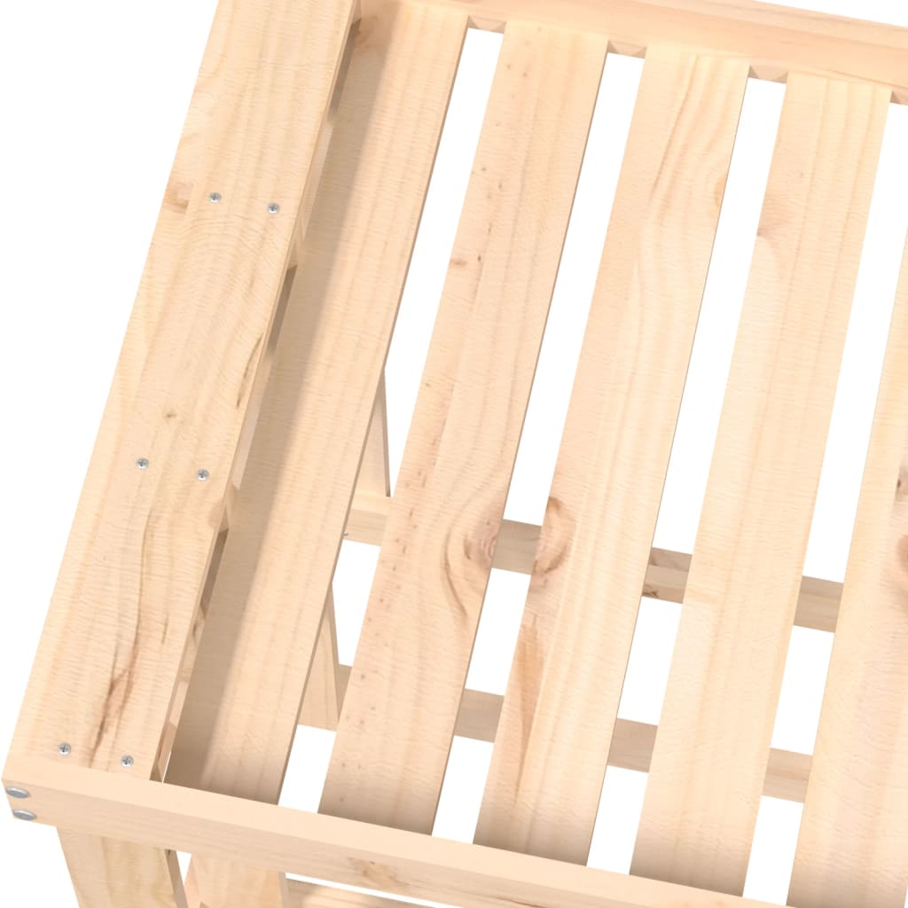 vidaXL Suport bușteni de exterior, 108x52x74 cm, lemn masiv pin