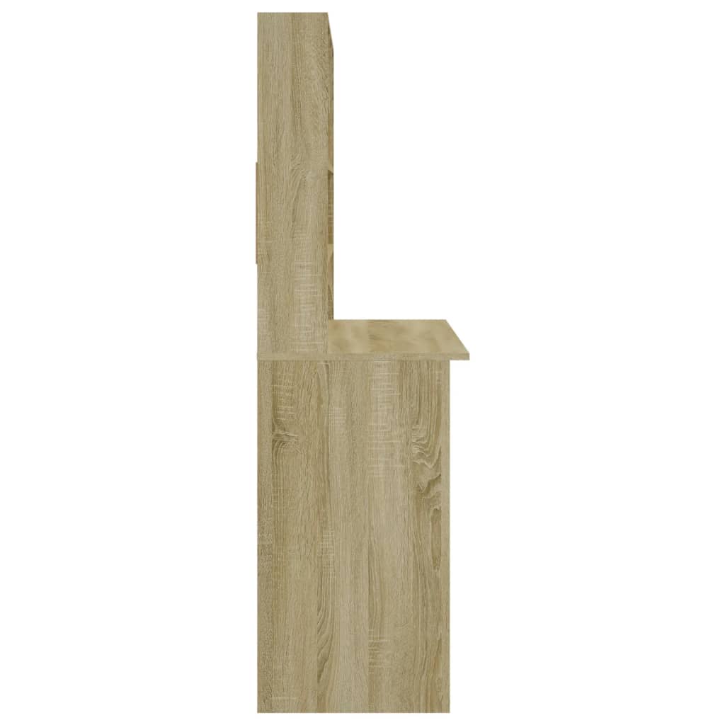 vidaXL Birou cu rafturi, stejar sonoma, 102x45x148 cm, lemn compozit vidaXL Birou cu rafturi, stejar sonoma, 102x45x148 cm, lemn compozit