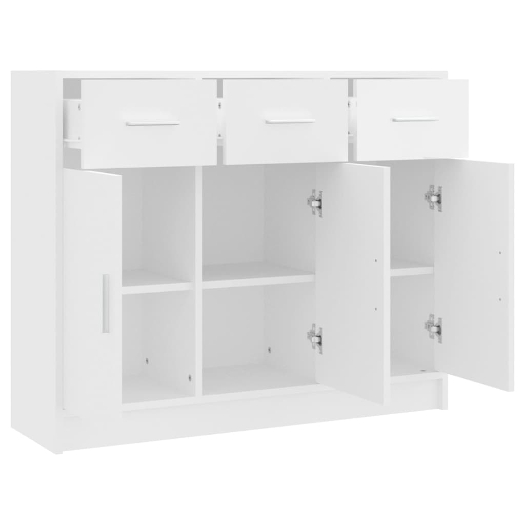 vidaXL Servantă, alb, 91x28x75 cm, lemn compozit vidaXL Servantă, alb, 91x28x75 cm, lemn compozit