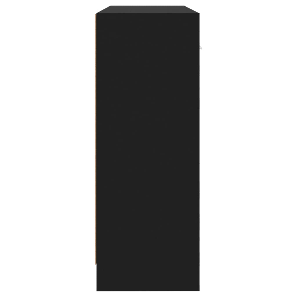 vidaXL Servantă, negru, 91x28x75 cm, lemn prelucrat vidaXL Servantă, negru, 91x28x75 cm, lemn prelucrat