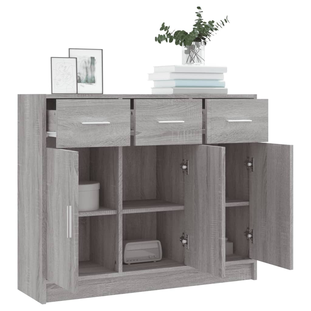 vidaXL Servantă, gri sonoma,91x28x75 cm, lemn prelucrat