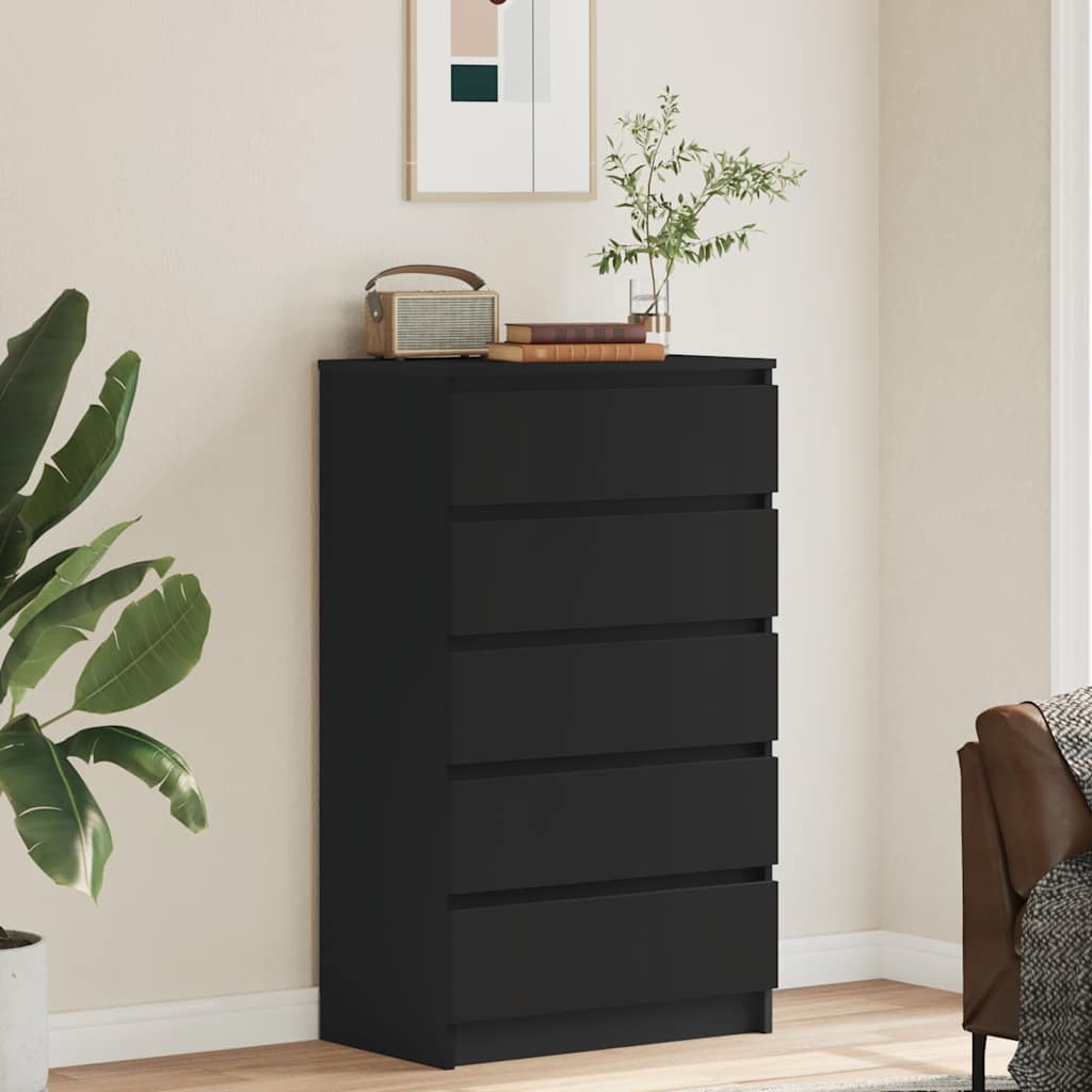 vidaXL Dulap cu sertar, negru, 60x36x103 cm, lemn prelucrat