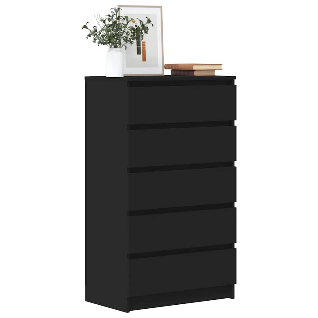 vidaXL Dulap cu sertar, negru, 60x36x103 cm, lemn prelucrat