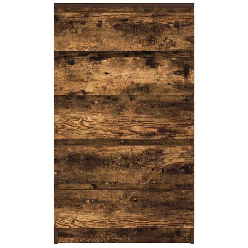 vidaXL Dulap cu sertar, stejar fumuriu, 60x36x103 cm, lemn prelucrat