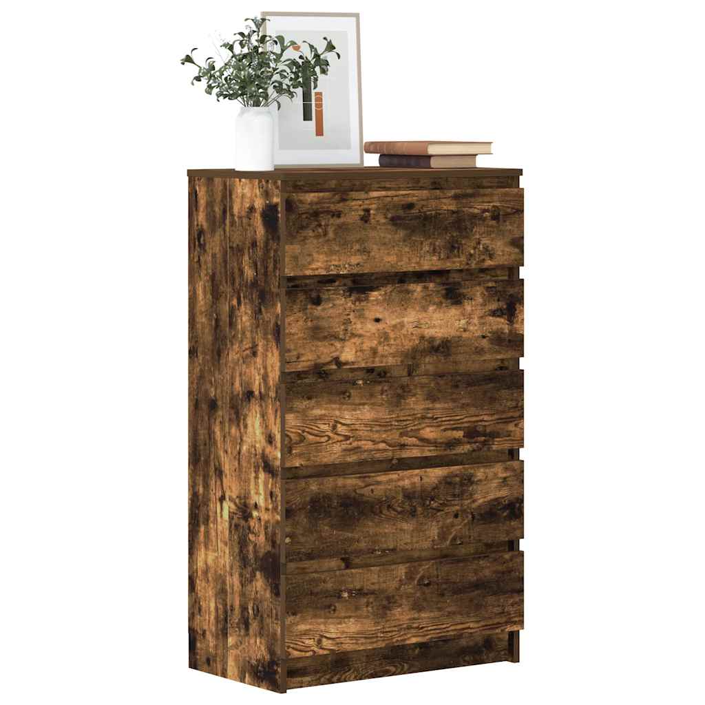 vidaXL Dulap cu sertar, stejar fumuriu, 60x36x103 cm, lemn prelucrat