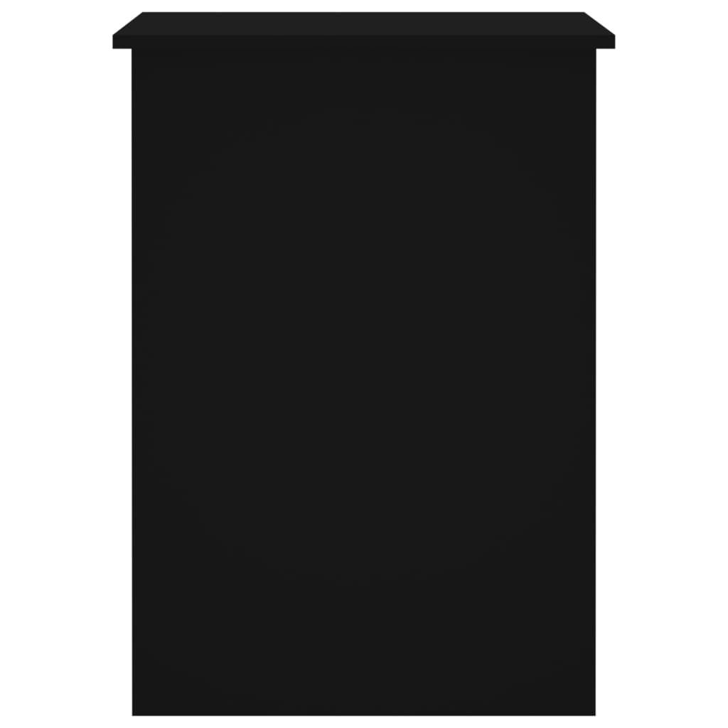 vidaXL Birou, negru, 100x55x75 cm, lemn prelucrat