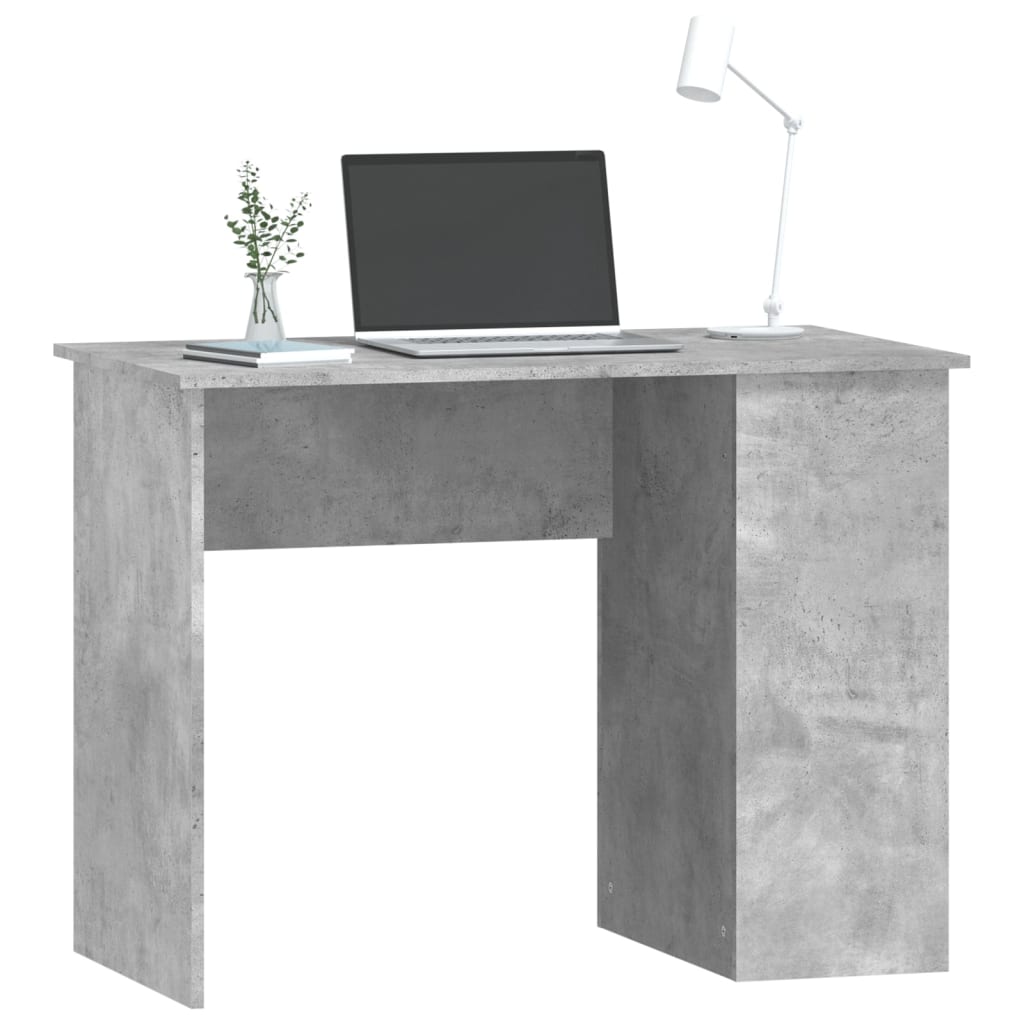 vidaXL Birou, gri beton, 100x55x75 cm, lemn prelucrat