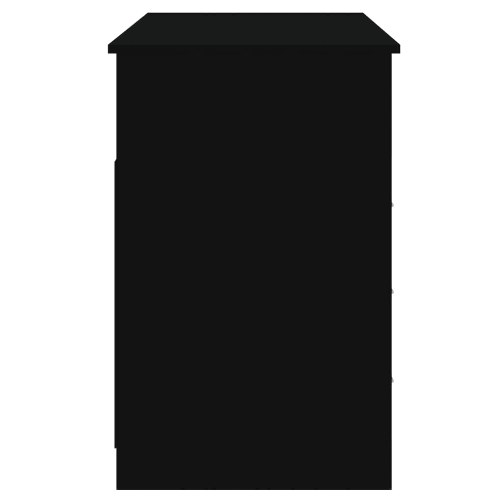 vidaXL Birou cu sertare, negru, 102x50x76 cm, lemn prelucrat vidaXL Birou cu sertare, negru, 102x50x76 cm, lemn prelucrat
