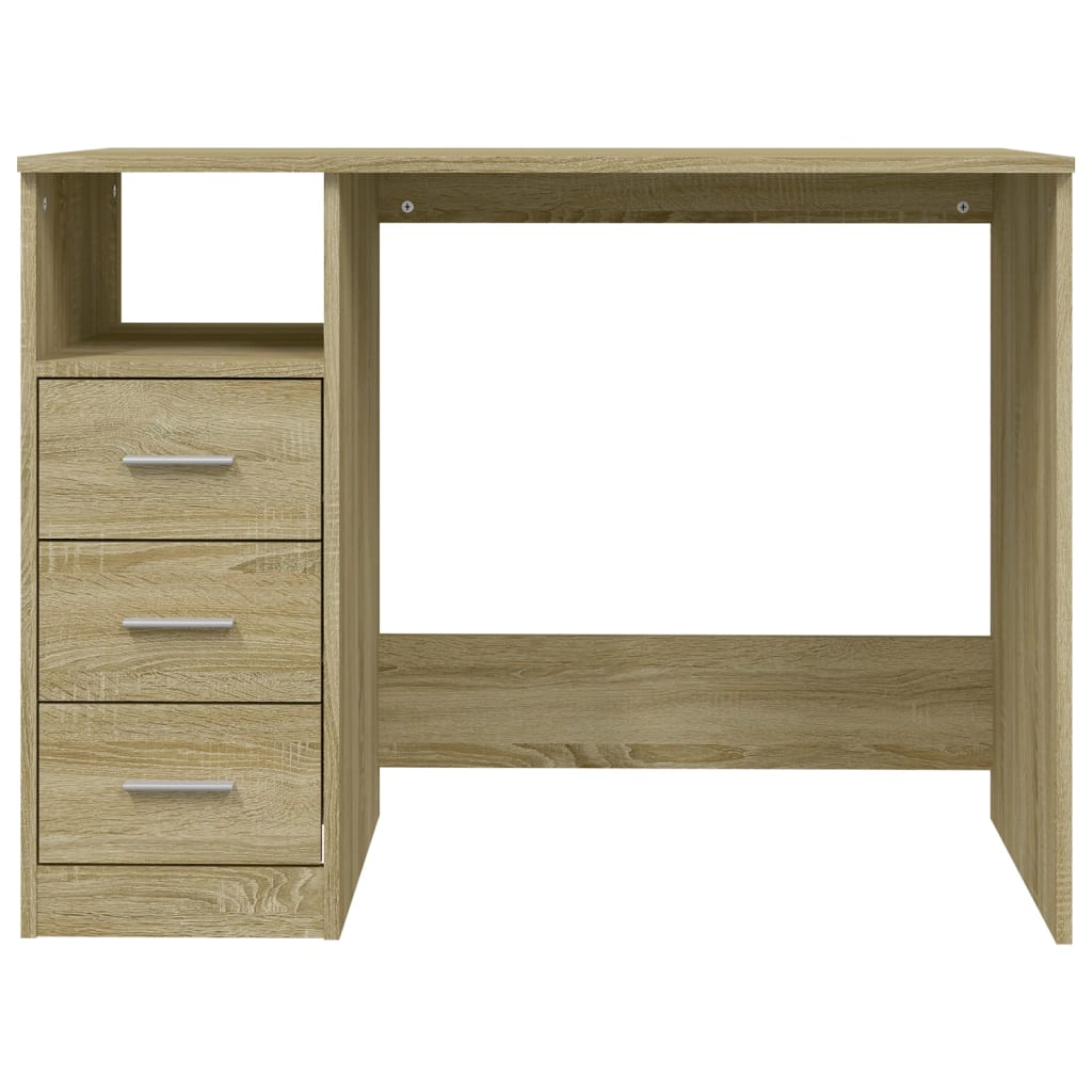 vidaXL Birou cu sertare, stejar sonoma, 102x50x76 cm, lemn prelucrat vidaXL Birou cu sertare, stejar sonoma, 102x50x76 cm, lemn prelucrat