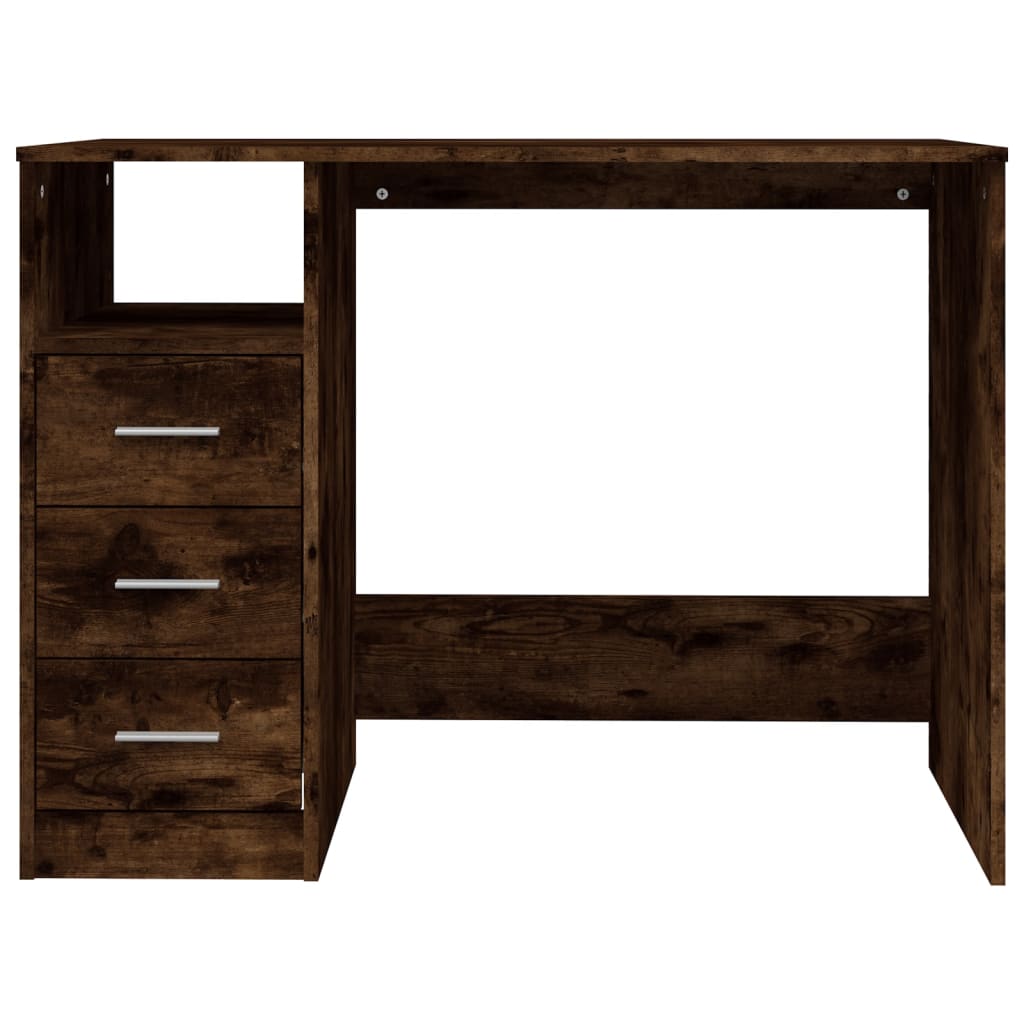 vidaXL Birou cu sertare, stejar afumat, 102x50x76 cm, lemn prelucrat vidaXL Birou cu sertare, stejar afumat, 102x50x76 cm, lemn prelucrat