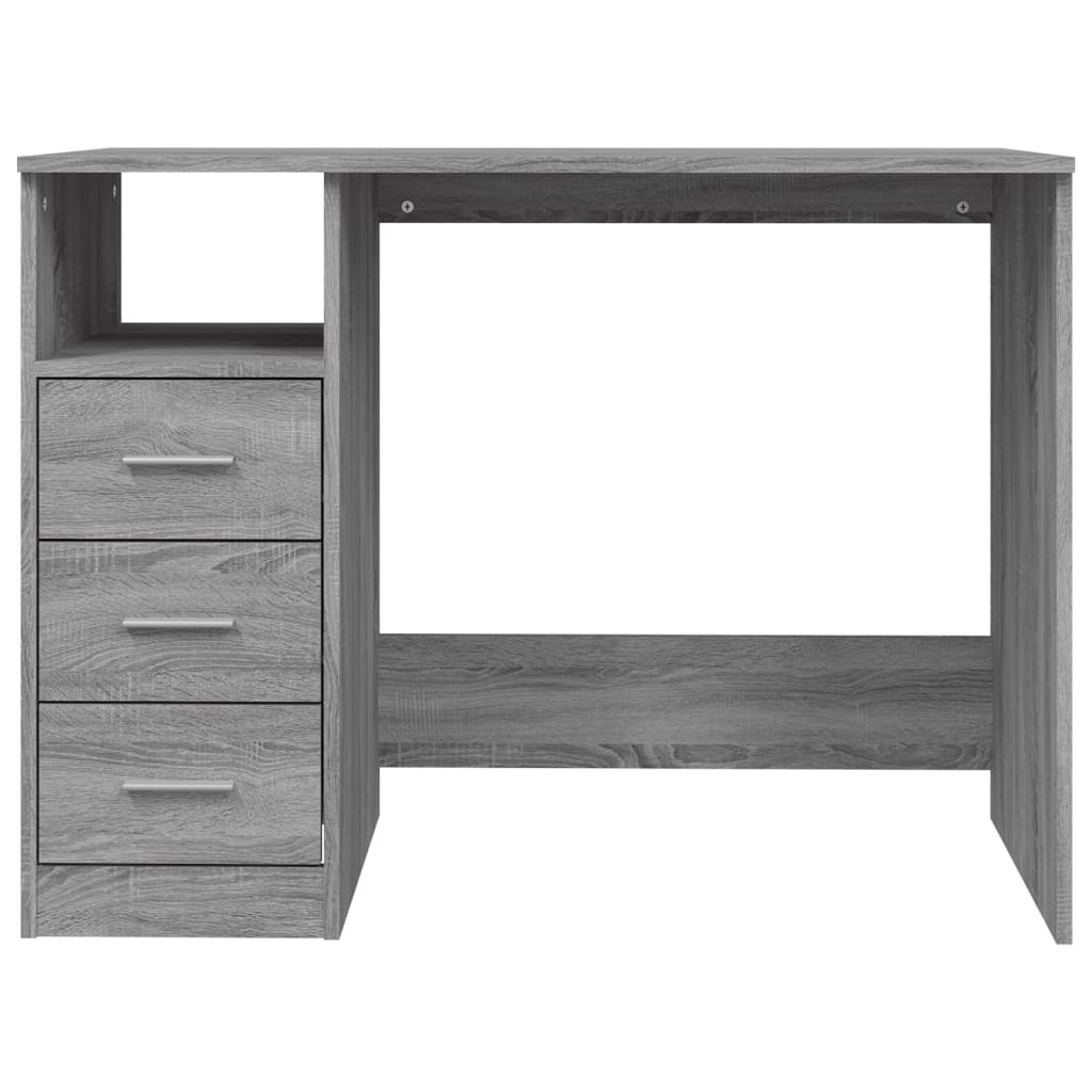 vidaXL Birou cu sertare gri sonoma 102x50x76 cm lemn prelucrat vidaXL Birou cu sertare gri sonoma 102x50x76 cm lemn prelucrat