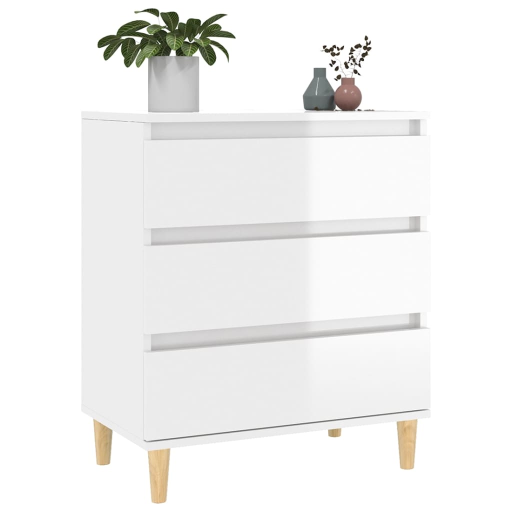 vidaXL Servantă, alb extralucios, 60x35x70 cm, lemn prelucrat vidaXL Servantă, alb extralucios, 60x35x70 cm, lemn prelucrat