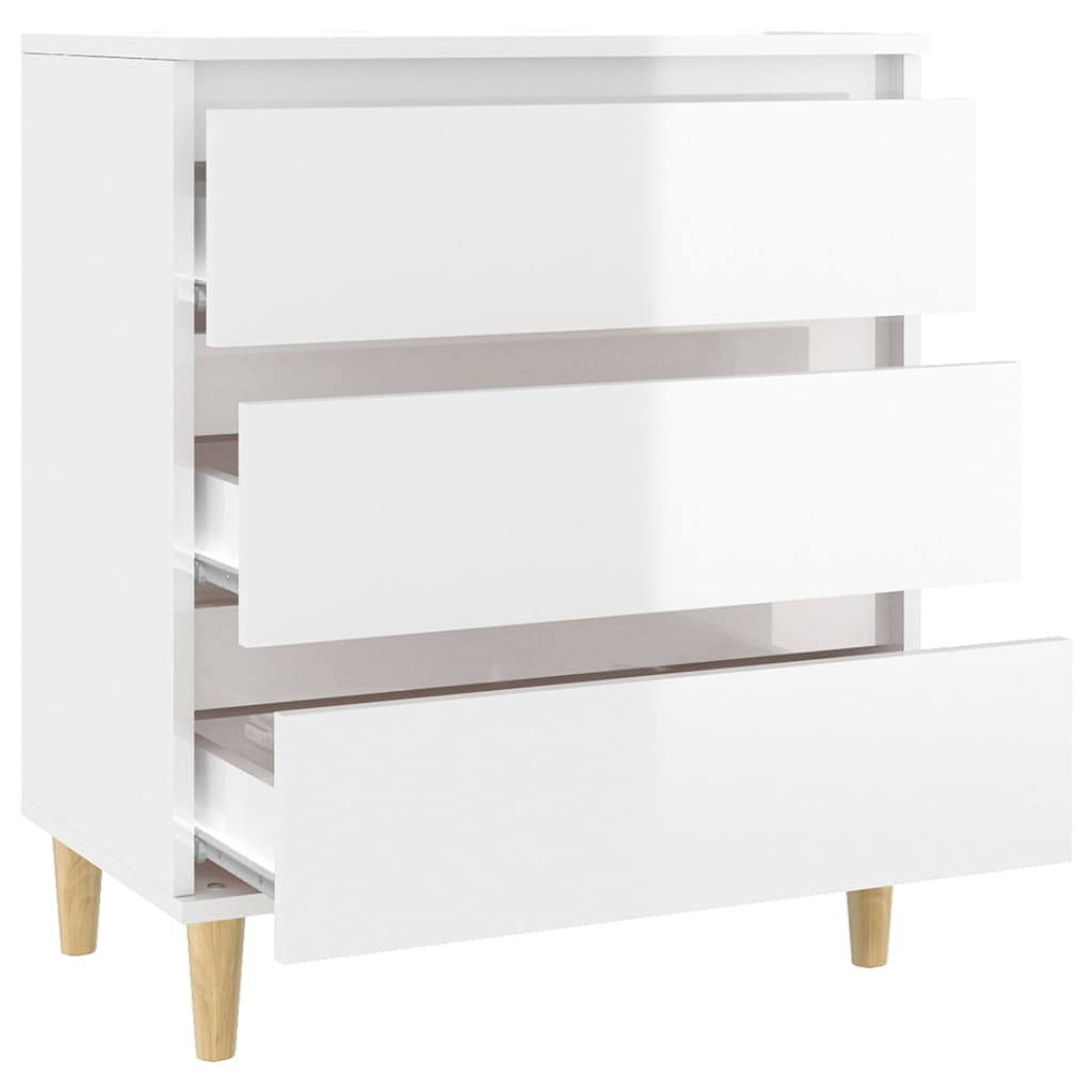 vidaXL Servantă, alb extralucios, 60x35x70 cm, lemn prelucrat vidaXL Servantă, alb extralucios, 60x35x70 cm, lemn prelucrat
