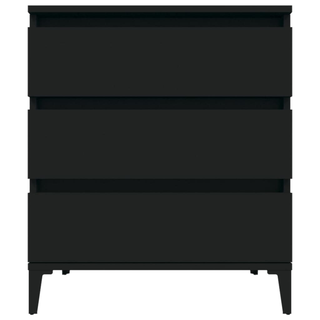 vidaXL Servantă, negru, 60x35x70 cm, lemn prelucrat vidaXL Servantă, negru, 60x35x70 cm, lemn prelucrat