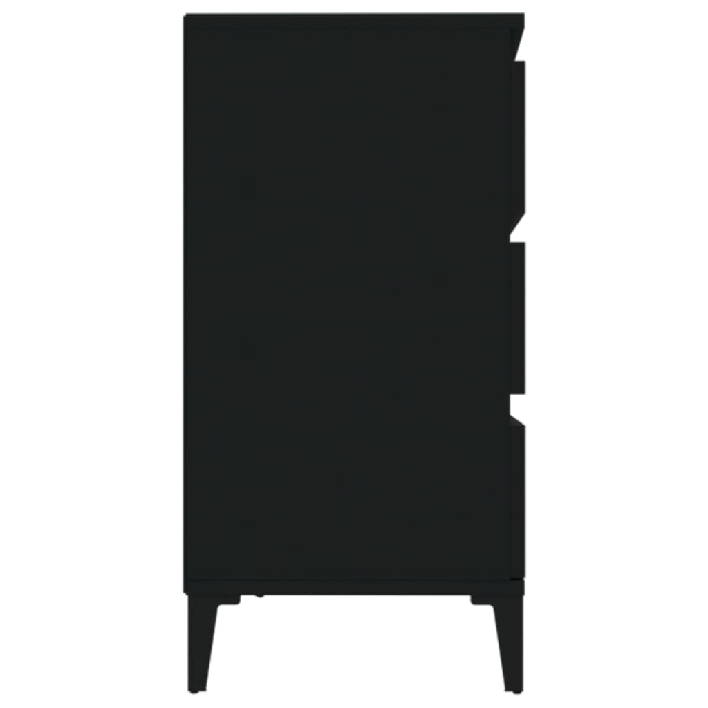 vidaXL Servantă, negru, 60x35x70 cm, lemn prelucrat vidaXL Servantă, negru, 60x35x70 cm, lemn prelucrat
