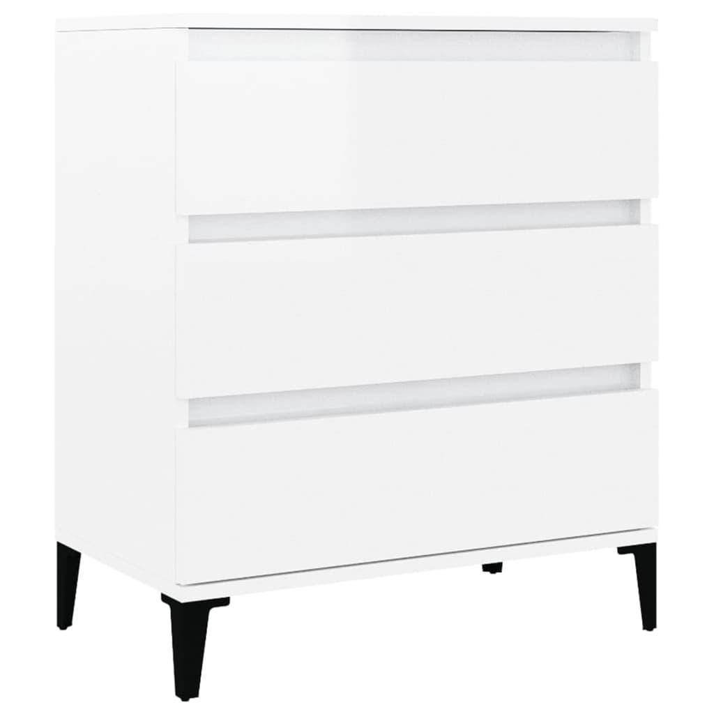 vidaXL Servantă, alb extralucios, 60x35x70 cm, lemn prelucrat vidaXL Servantă, alb extralucios, 60x35x70 cm, lemn prelucrat