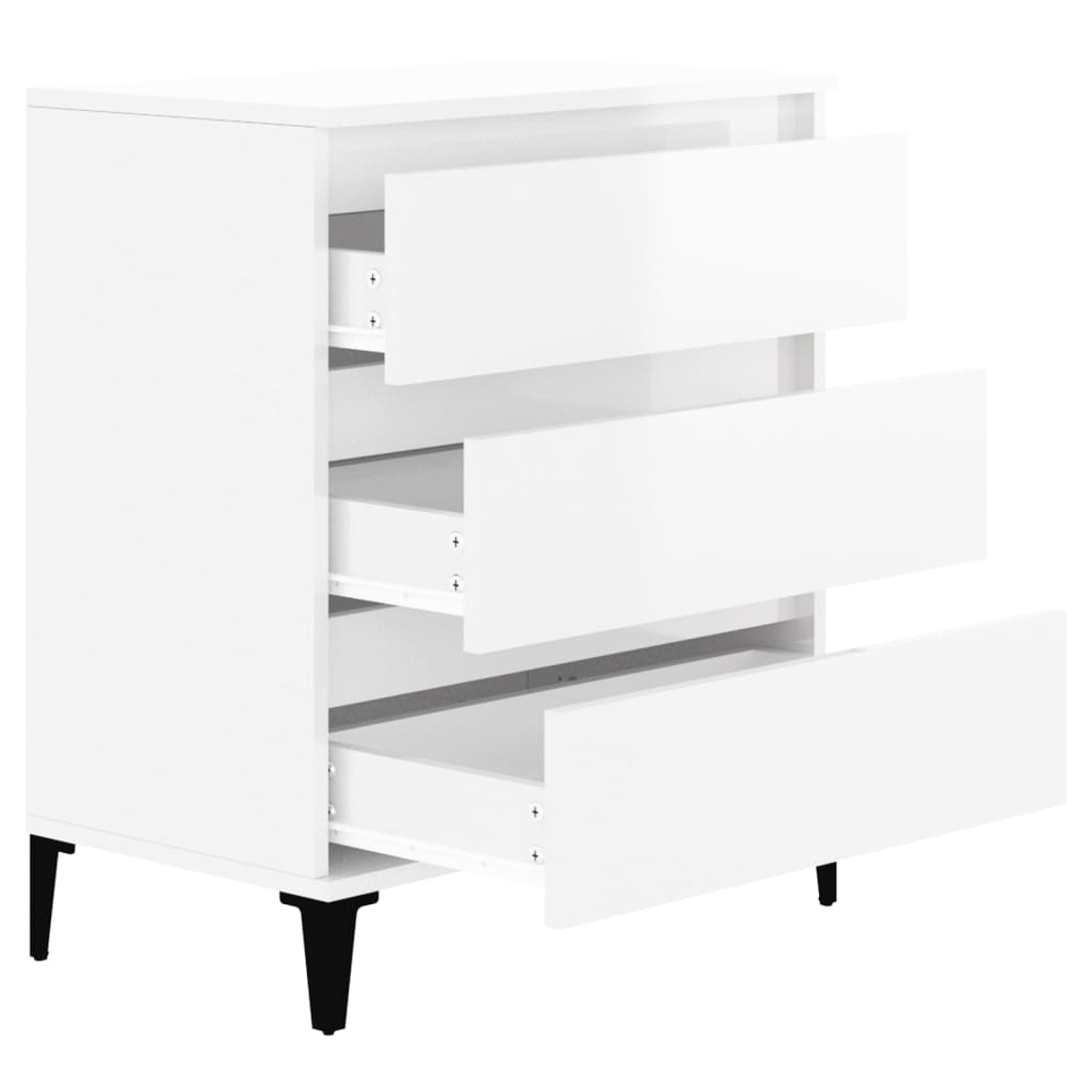 vidaXL Servantă, alb extralucios, 60x35x70 cm, lemn prelucrat vidaXL Servantă, alb extralucios, 60x35x70 cm, lemn prelucrat