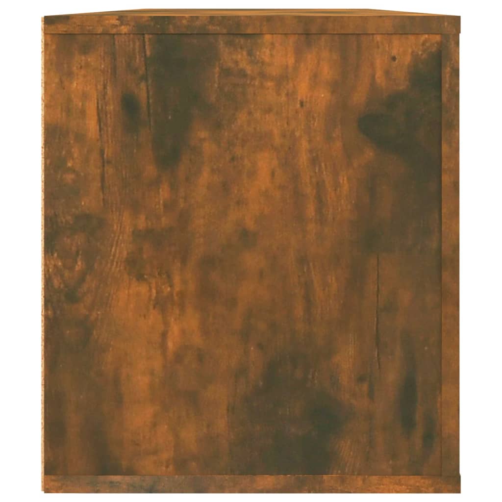 vidaXL Comodă TV, stejar fumuriu, 100x35x40 cm, lemn prelucrat vidaXL Comodă TV, stejar fumuriu, 100x35x40 cm, lemn prelucrat