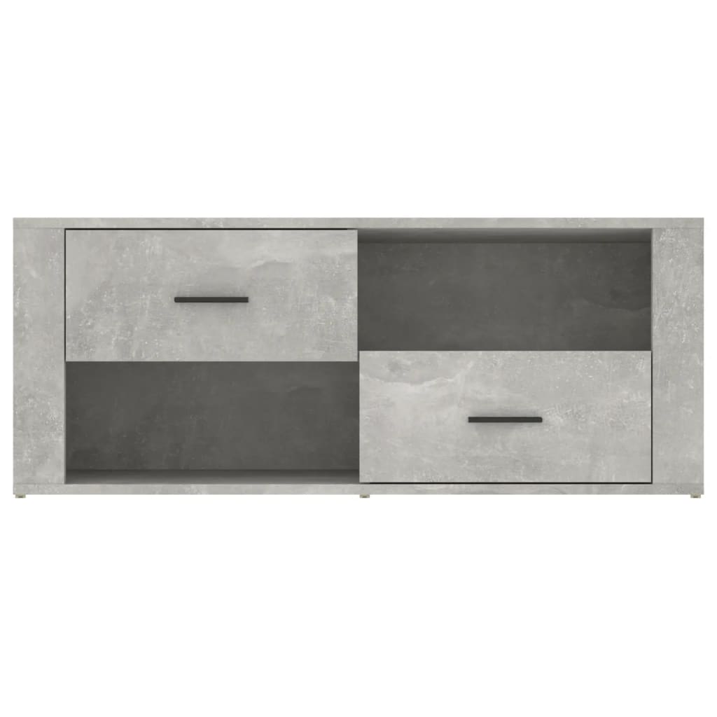 vidaXL Comodă TV, gri beton, 100x35x40 cm, lemn prelucrat