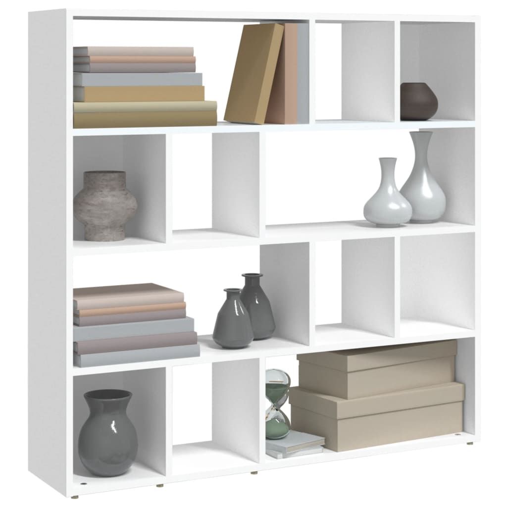 vidaXL Bibliotecă/Separator cameră, alb, 105x24x102 cm vidaXL Bibliotecă/Separator cameră, alb, 105x24x102 cm