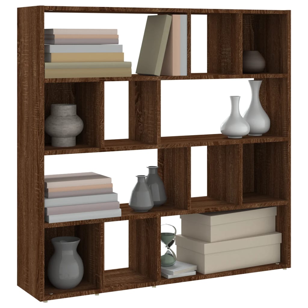 vidaXL Bibliotecă/Separator de cameră, stejar maro, 105x24x102 cm